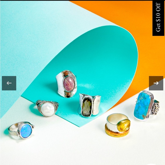 Zircon Token Ring size 10 and 5 unavailable. List size after purchase. - Picture 4 of 5